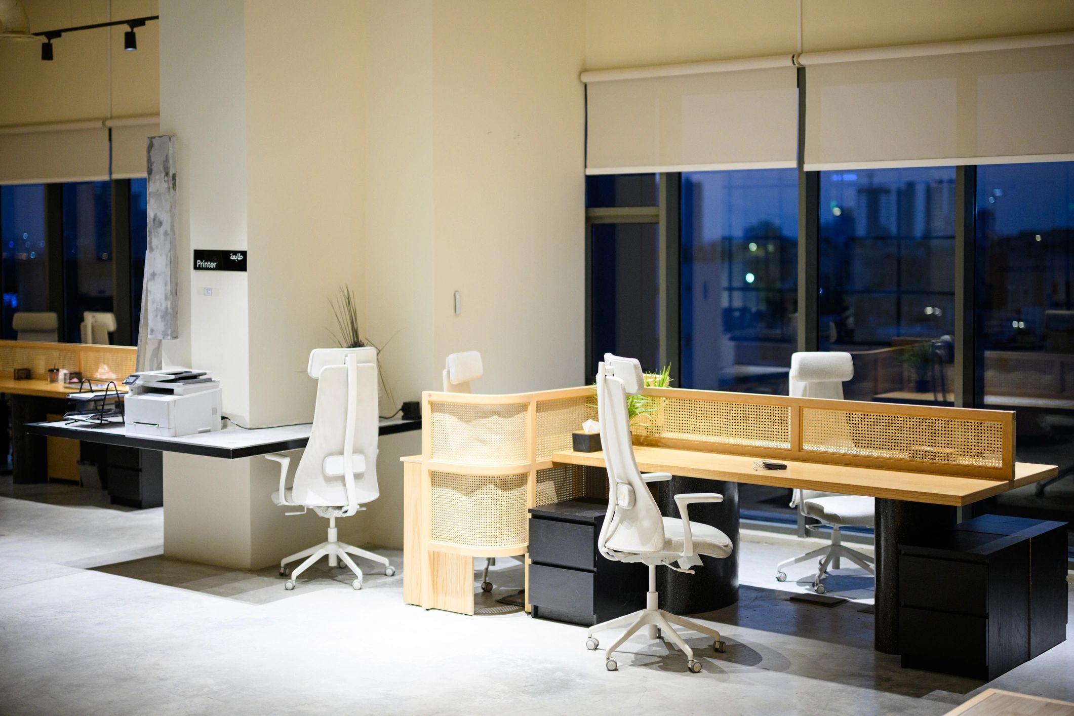 Modern office workspace representing data privacy and professional business operations